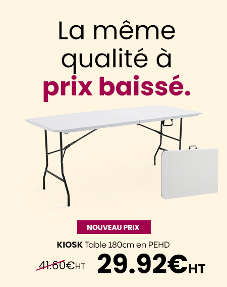 Table pliante 8 places format valise